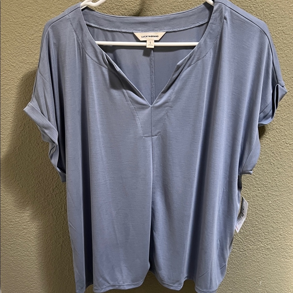 Lucky Brand Soft Blue Women's Blouse